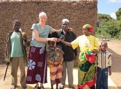 Emily and a group of young people