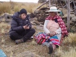Keri sitting with a woman